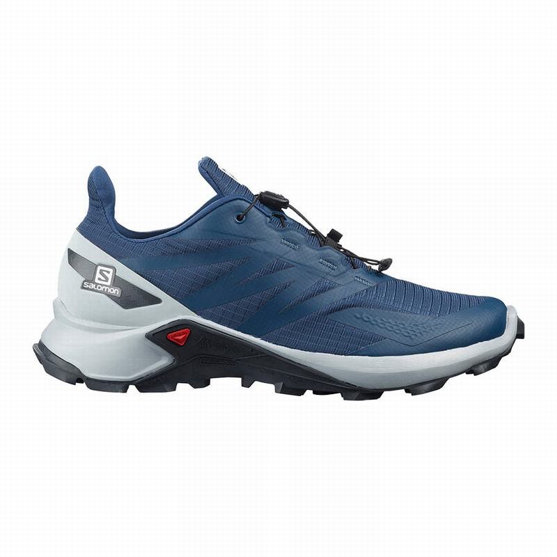 Salomon SUPERCROSS BLAST - Mens Trail Running Shoes - Navy/Blue - NZ (28107-DURM)
